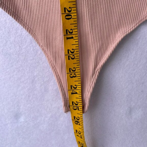 Abercrombie and Fitch Soft A&F Collection Pink Ribbed Thong Bodysuit Size XS - Picture 8 of 8